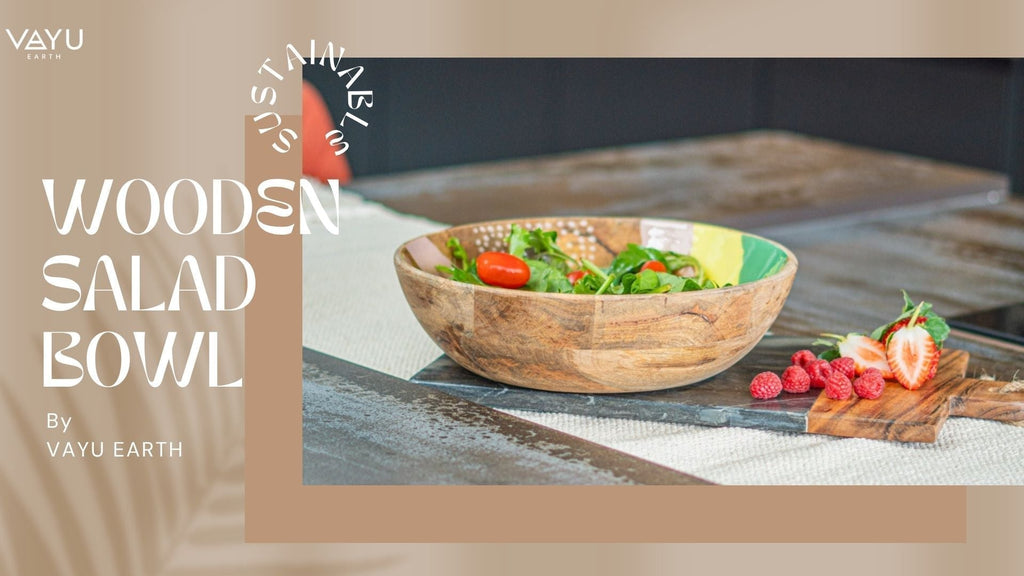 Handmade Large Wooden Salad Bowls: The Perfect Gift for Vegetarians and Vegans