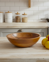 Artisan Carved Mango Wood Dish with Stitch Detail – Large Rustic Style