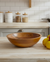 Artisan Carved Mango Wood Dish with Stitch Detail – Large Rustic Style
