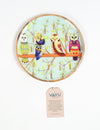 Artisan Enamelled Mango Wood Owl Platter Serveware Small