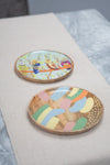 Artisan Enamelled Mango Wood Owl Platter Serveware Small