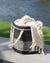 Boho Black Handwoven Storage Basket with Tassels