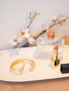 Brass Gold Tone Multi Lines Band Elegant Cuff Bracelet