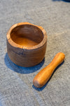 Handcrafted Teak Wood Mortar & Pestle Set