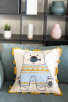 Embroidery Patchwork Cotton Cushion Cover