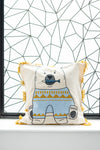 Embroidery Patchwork Cotton Cushion Cover