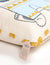 Embroidery Polar Bear Patchwork Cotton Cushion Cover
