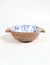 Vayu Earth, handmade, artisan, home decor, home accessories, sustainable, ethical, kitchen and dining, kitchen accessories, homewares decor, serveware, kitchen ideas, homewares decor, kitchen decor, wooden products, wooden bowl, mango wood, floral bowl, turned wood, blue patterned, wooden craftsmanship, mango wood salad bowl, turned wood bowl, mango wood bowl