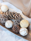 Decorative Bowl Fillers - Forest Fragrance Potpourri Pack: Pinecones & Mixed Dried Lata Balls (200g)