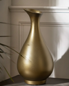 Gold Aluminium Spout Neck Vase