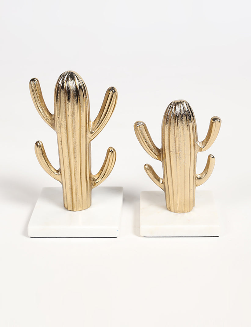 Gold Metallic Cactus Sculptures