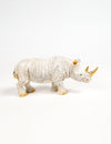 Golden-Horned Rhino Table Accent, Vayu Earth, Handmade, Sustainable, Ethical
