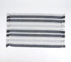 Grayscale Handwoven Striped Cotton Rug - 89x61cm