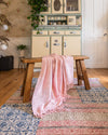 Hand Block Printed Cotton Rug - 193x127cm
