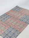 Hand Block Printed Cotton Rug - 193x127cm