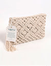 Hand Knotted Macramé Travel Pouch, Vayu Earth, Handmade, Sustainable, Ethical