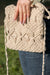 Hand Knotted Macrame Drawstring Women's Shoulder Bag, Vayu Earth, handmade, artisan, eco-friendly, sustainable, ethical, shoulder bag, drawstring bags, women's purses, beach bag, bag for shoulder, women should bag, cross bag, macrame bag, across the shoulder bag, over the shoulder handbag, bag boho, day bag