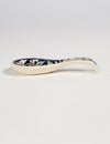 Vayu Earth, handmade, artisan, home decor, home accessories, home accents, sustainable, ethical, kitchen and dining, kitchen accessories, serveware, kitchen ideas, homewares decor, kitchen decor, kitchen accessories, accessories for the home, hand painted, painted pottery, flower painting, painted ceramic, ceramic spoon rest, blue spoon rest