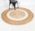 Hand Woven Cotton & Jute Statement Rug with Flower Pattern- 152cm