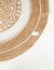 Hand Woven Cotton & Jute Statement Rug with Flower Pattern- 152cm