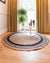 Hand Woven Cotton & Jute Statement Rug - 152cm