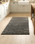 Hand Woven Jute Striped Black Rug - 147x72cm