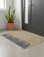 Hand Woven Leather & Cotton Ombre Chevron Monochrome Door Mat - 100 x 60 cm