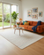 Hand Woven Minimalist Rectangular Beige Area Rug 235x160cm