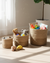 Hand Woven Storage Baskets (Set of 3) - Natural Jute