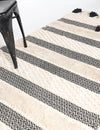 Hand Woven & Tufted Monotone Cotton Rug - Thick Living Room Area Rug 183x122cm