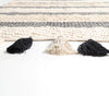 Hand Woven & Tufted Monotone Cotton Rug - Thick Living Room Area Rug 183x122cm