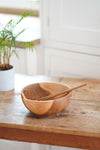 Handcrafted Natural Teak Noodle Bowl with Chop Stick - Large