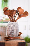 Handcrafted Teak Wood Salad Servers (Set of 2)
