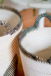 Handcrafted Diamond Pattern Rattan Multipurpose Basket – Large