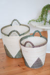 Handcrafted Diamond Pattern Rattan Multipurpose Basket – Large