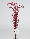 Handcrafted Eco-Friendly Shola Wood Red Flower Sticks (Set of 5)