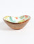 Vayu Earth, handmade, artisan, home decor, home accessories, home accents, sustainable, ethical, kitchen and dining, kitchen accessories, serveware, kitchen ideas, homewares decor, kitchen accessories, homewares decor, wood bowl, home decor items, wooden art, wood art, bowl wooden, printed floral, mango wood bowl, floral bowl, handmade wooden bowl, hand crafted wooden bowl, bowl floral, wood bowl decor