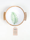 Vayu Earth, handmade, artisan, home decor, home accessories, home accents, sustainable, ethical, kitchen and dining, kitchen accessories, serveware, kitchen ideas, homewares decor, kitchen accessories, serving bowl, botanical print, wood bowl, bowl serving, bowl wooden, wood craftsmanship, wood with white, mango wood bowl, wood accessories, handmade wooden bowl, bowl with handles, serving bowl wood, handcrafted wood bowl, earth print