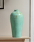Handcrafted Mint Blue Glazed Terracotta Pottery Vase - Large