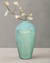 Handcrafted Mint Blue Glazed Terracotta Pottery Vase - Medium