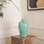 Handcrafted Mint Blue Glazed Terracotta Pottery Vase - Small
