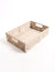 Jute & Cotton Macramé-Wrapped Iron Square Storage Tray - Neutral Boho Style