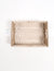 Jute & Cotton Macramé-Wrapped Iron Square Storage Tray - Neutral Boho Style