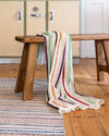 Striped Multicolour Crochet Throw