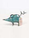 Recycled Iron Mouse Tabletop Decorative, Vayu Earth, Handmade, Sustainable, Ethical