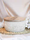Rustic English Vanilla Concrete Candle With Wooden Lid