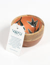 Vayu Earth, handmade, artisan, home decor, home accessories, home accents, sustainable, ethical, kitchen and dining, kitchen accessories, serveware, kitchen ideas, homewares decor, kitchen accessories, homewares decor, accessories for the home, kitchen accessories, wood bowl, tropical leaves, mango wood bowl, turned wood, bowl wooden, wood craftsmanship, turned wood bowl, handmade wooden bowl, orange home accessories