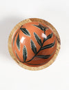 Vayu Earth, handmade, artisan, home decor, home accessories, home accents, sustainable, ethical, kitchen and dining, kitchen accessories, serveware, kitchen ideas, homewares decor, kitchen accessories, homewares decor, accessories for the home, kitchen accessories, wood bowl, tropical leaves, mango wood bowl, turned wood, bowl wooden, wood craftsmanship, turned wood bowl, handmade wooden bowl, orange home accessories