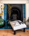 Vayu Earth Handmade Baby Zebra & Giraffe Embroidered & Upholstered Stool