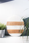 Block Striped Marble & Acacia Wood Chopping Board